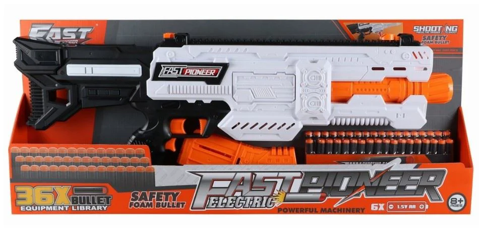 image for Blaster de jucarie electric Fast Pioneer cu gloante din spuma, 36 proiectile foto