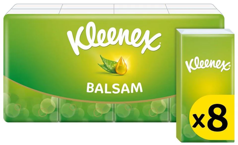 image for Салфетки Kleenex Balsam (3 слоя), 8x9 шт. foto