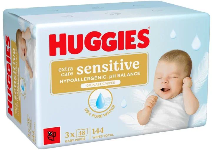 image for Servetele umede Huggies Pure Extra Care Sensitive, 3x48 buc. foto