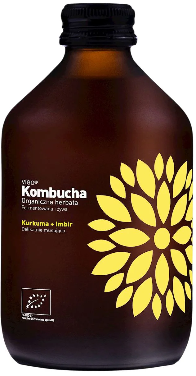 image for Bautura Bio Kombucha VIGO Curcuma si Ghimbir, 330 ml foto
