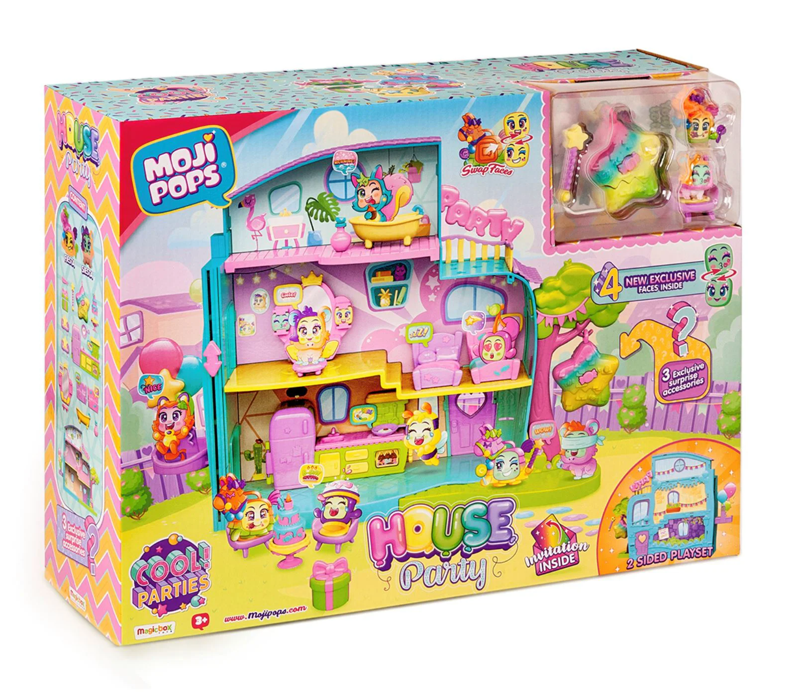 image for Set de joaca Moji Pops Casuta de petreceri cu 2 figurine si accesorii foto
