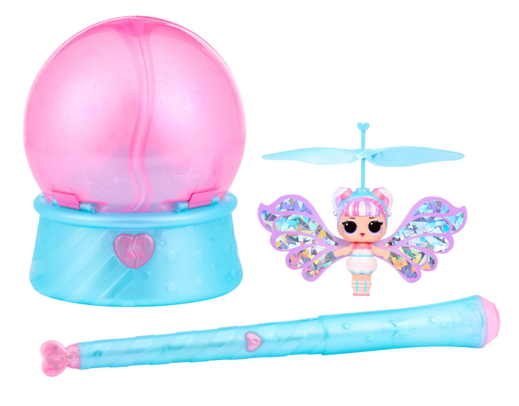 Set de joaca L.O.L. Surprise! cu papusa zburatoare, Magic Flyers Fairies Snowflake foto