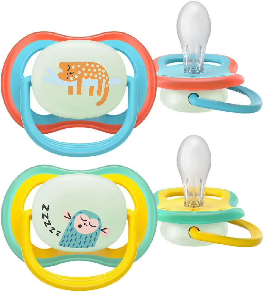 image for Suzeta din silicon Philips Avent Ultra Air Night fosforescenta Junga (18+ luni), 2 buc. foto