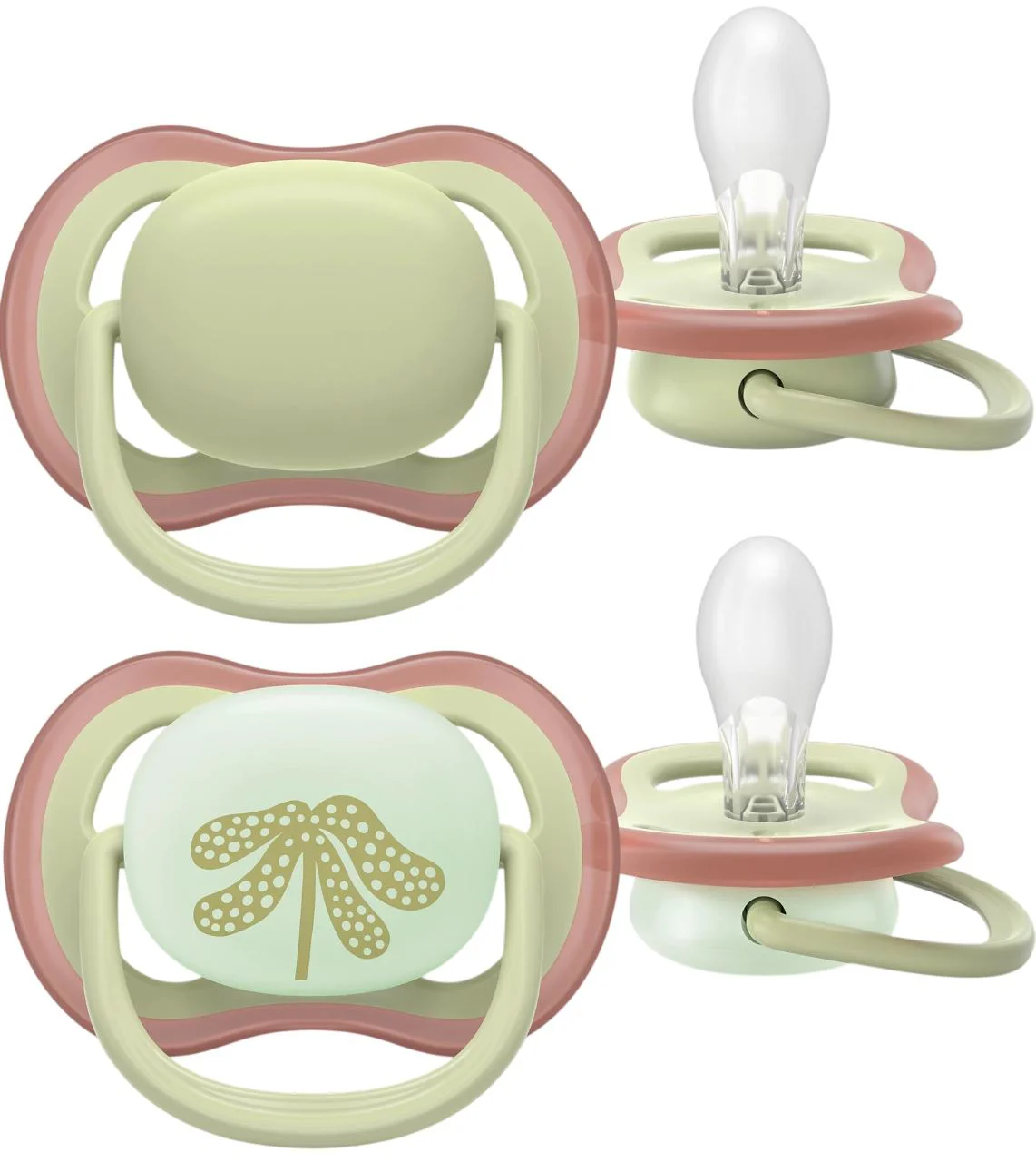 image for Suzeta din silicon Philips Avent Ultra Air Night fosforescenta Verde (6-18 luni), 2 buc. foto