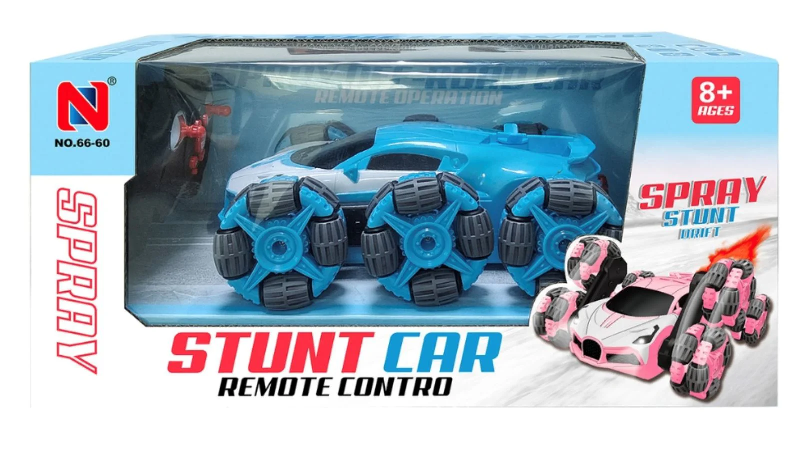 image for Masina cu telecomanda 2.4G Stunt Spray Car cu 6 roti foto