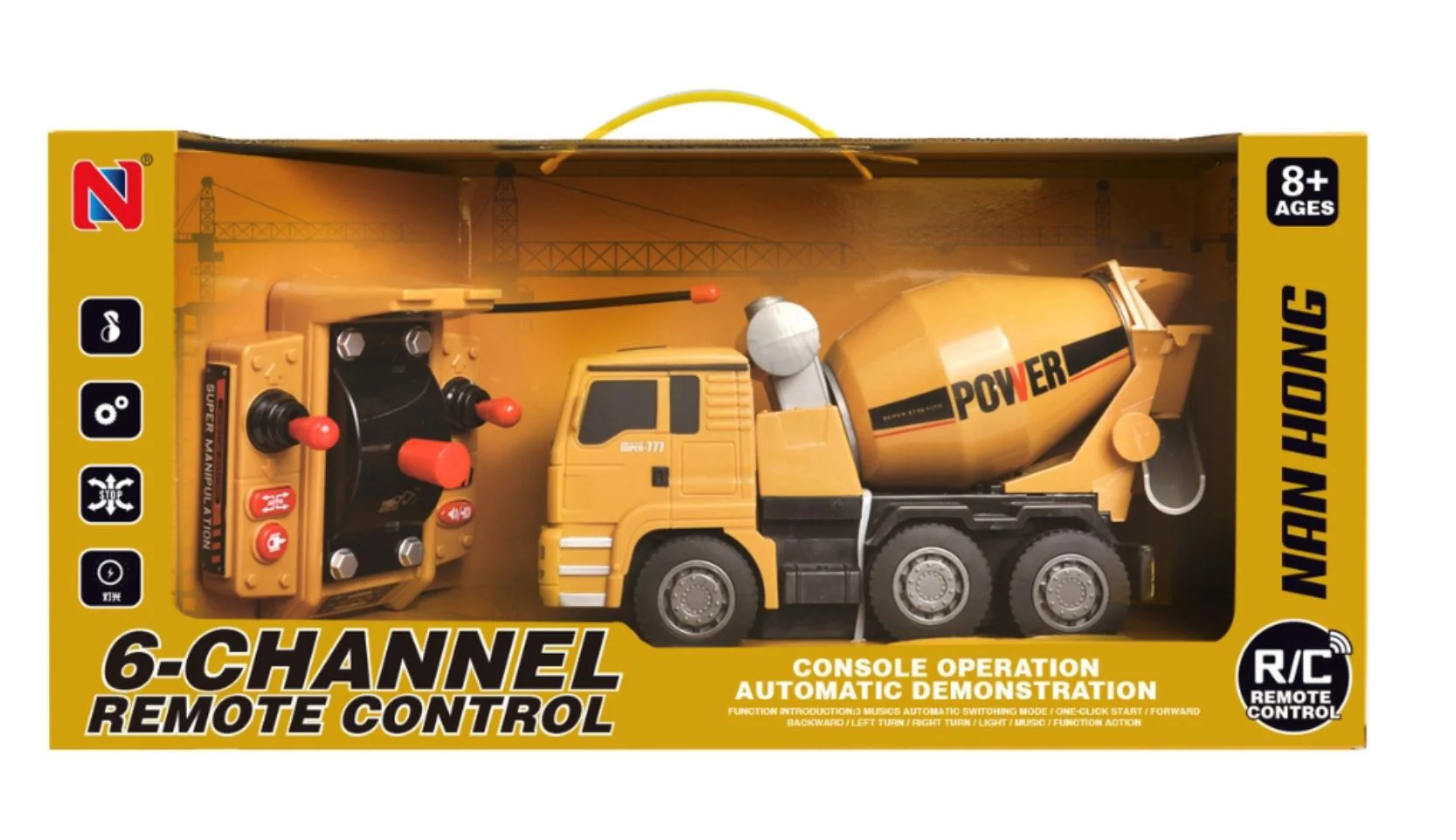 image for Машина с пультом RC Cars Бетономешалка с звуками и огнями foto