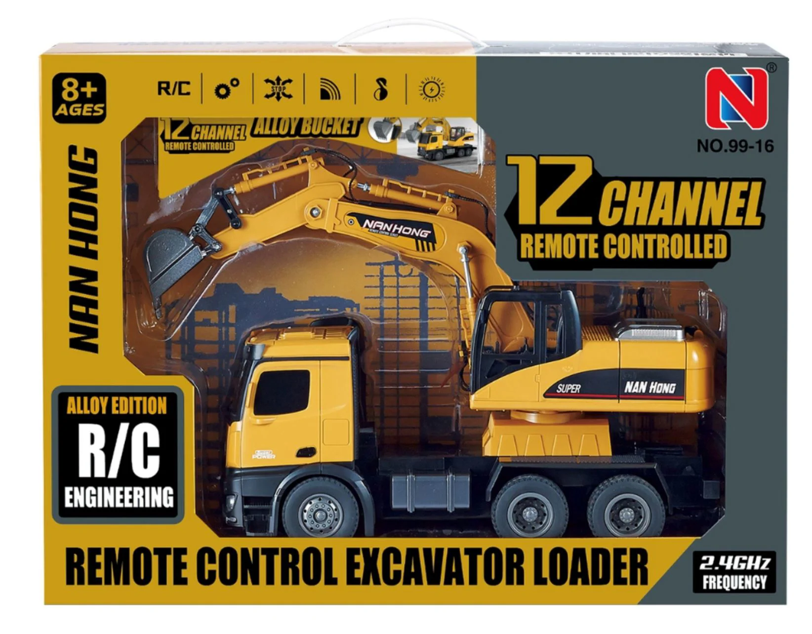 Masina cu telecomanda 2.4G RC Cars Camion excavator cu sunete si lumini foto