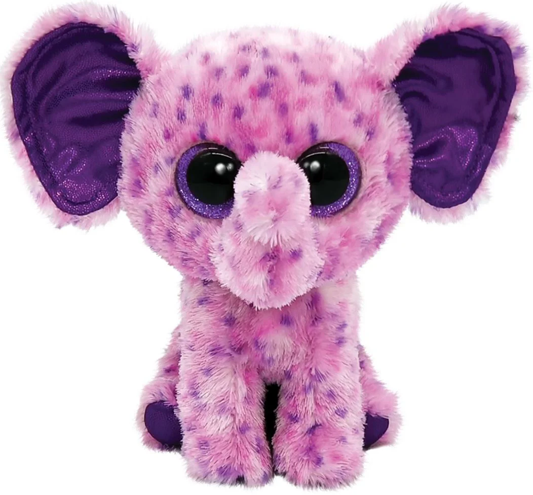 Jucarie de plus TY Beanie Boos Elefant Eva, 15 cm foto