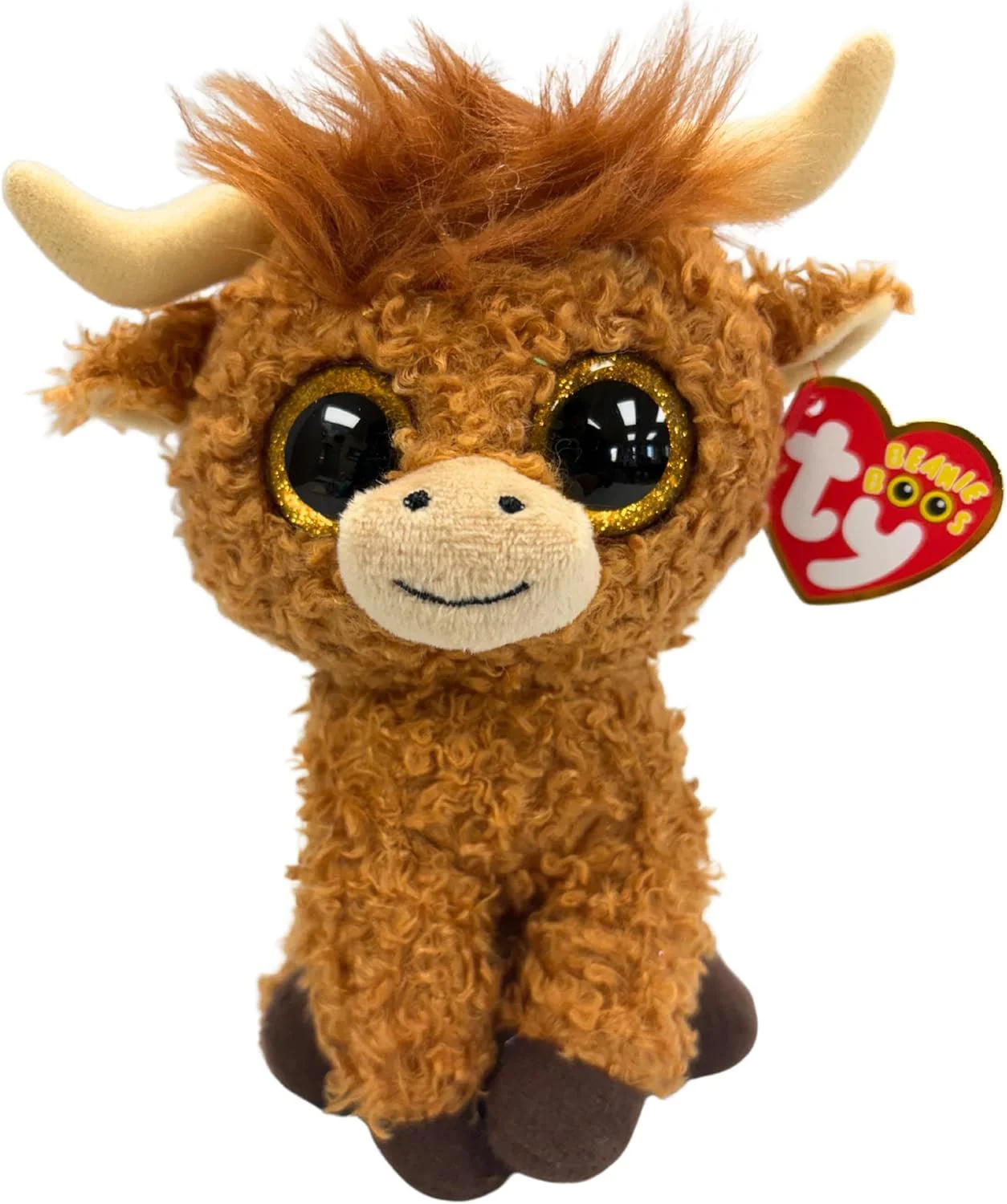 Jucarie de plus TY Beanie Boos Vacuta Alfie, 15 cm foto