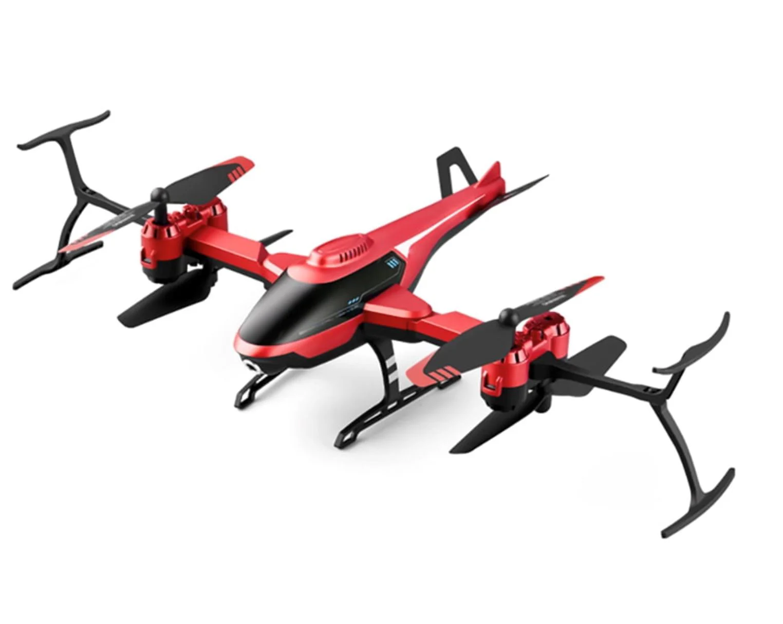 Drona-Elicopter cu telecomanda, senzor, functii viteza, aterizare, rotatie 360, Rosu foto