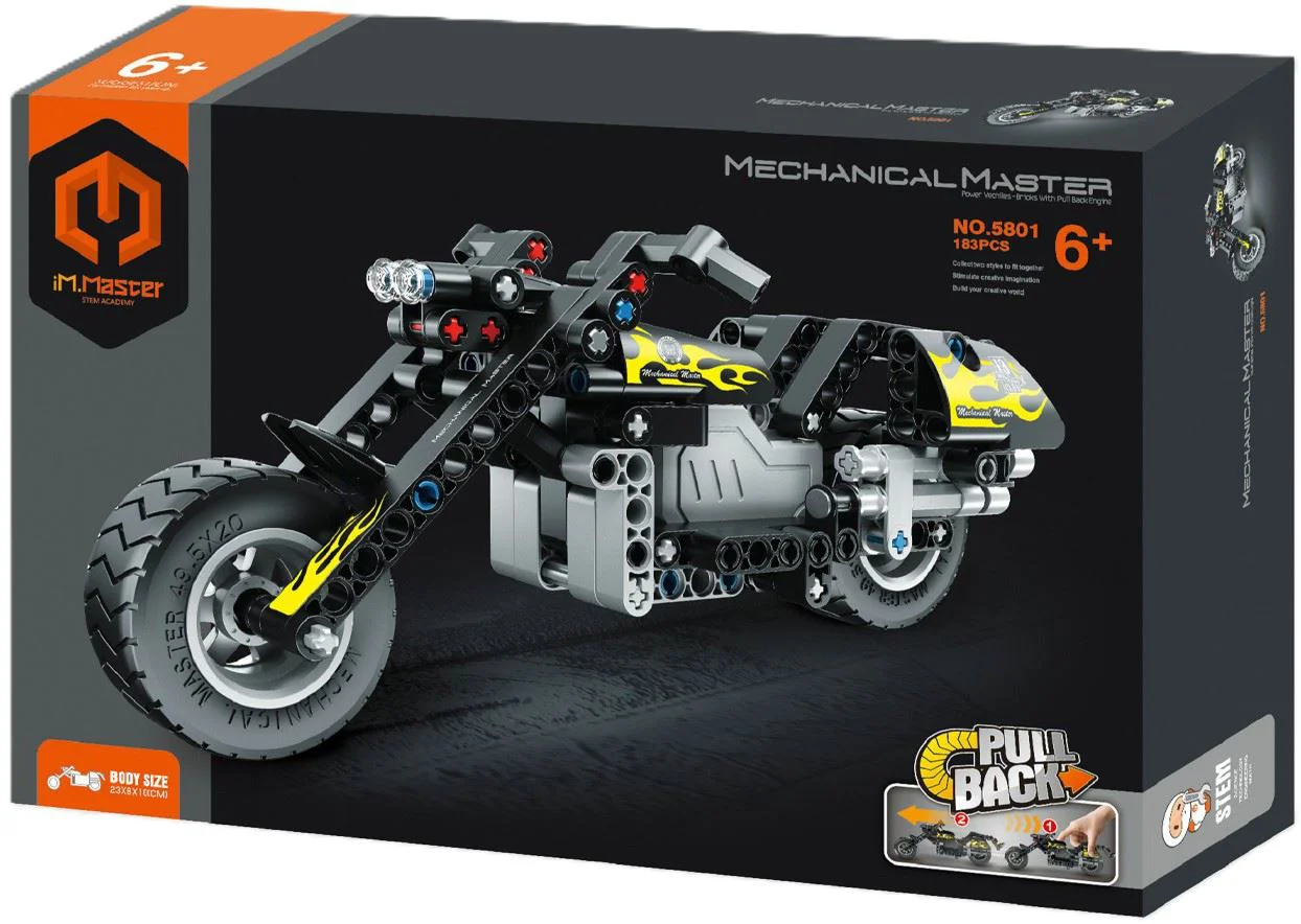 image for Set de constructie cu inertie iM.Master Mechanical Master Motocicleta, 183 el. foto