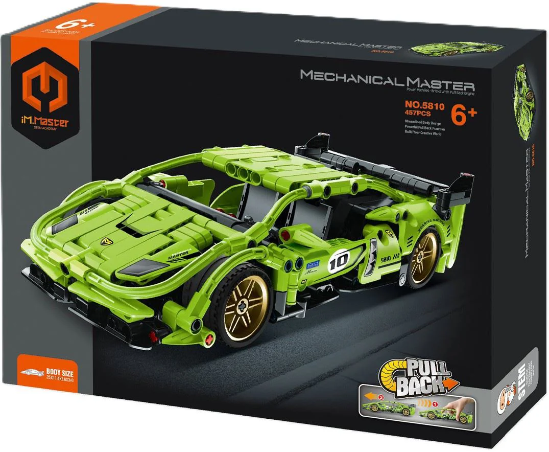 image for Set de constructie cu inertie iM.Master Mechanical Master Supercar verde, 457 el. foto