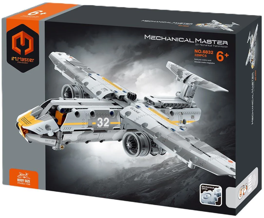 image for Set de constructie iM.Master Mechanical Master Avion Militar, 329 el. foto