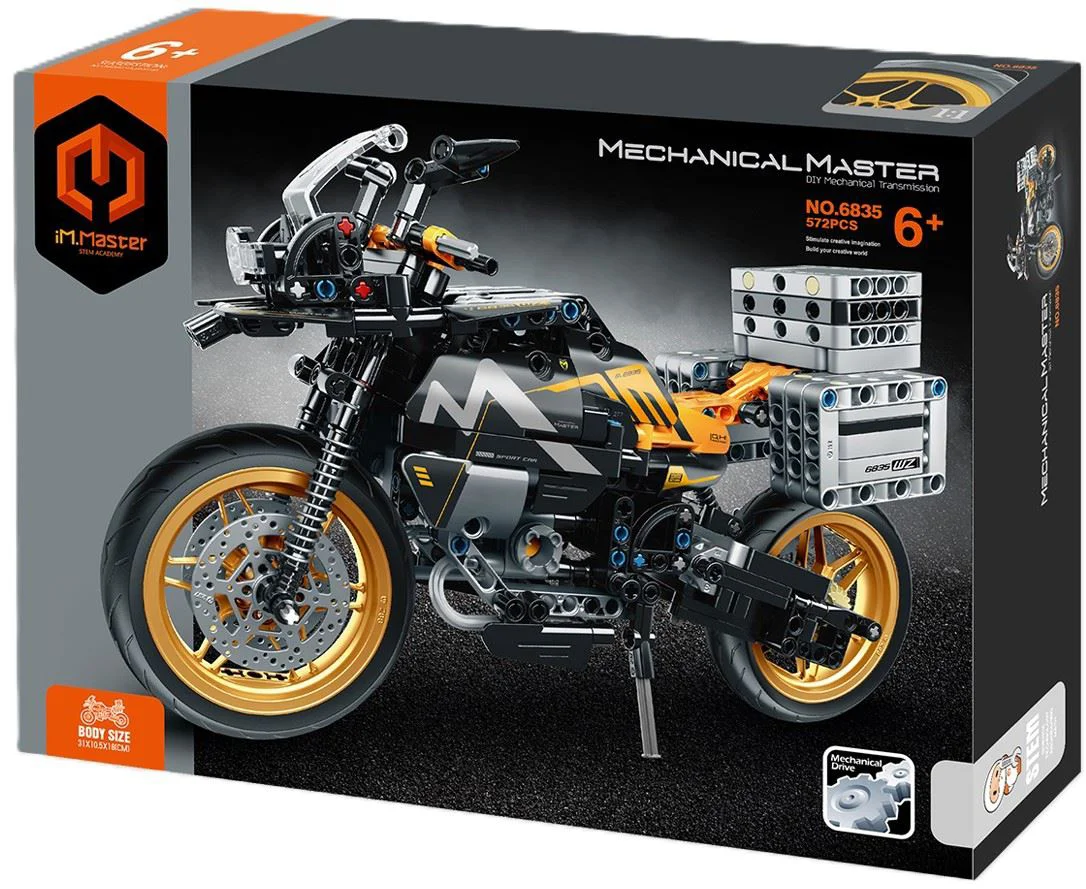 image for Set de constructie iM.Master Mechanical Master Motocicleta cu portbagaj, 572 el. foto