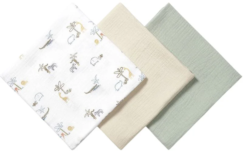 Набор муслиновых пелёнок BabyOno Mint, 3 шт. foto