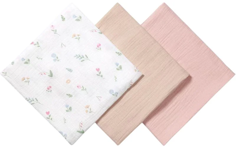 Набор муслиновых пелёнок BabyOno Pink, 3 шт. foto
