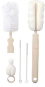 Set de perii pentru biberoane si tetine BabyOno Beige foto