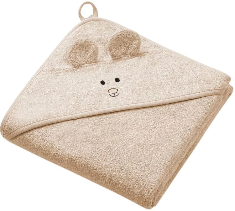 image for Бамбуковое банное полотенце с капюшоном BabyOno Brown, 100x100 см foto