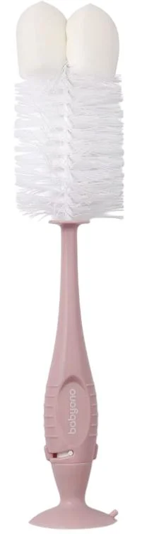 image for Щётка для бутылочек и сосок с присоской BabyOno Pink foto
