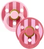Set 2 suzete rotunde din latex BIBS Studio Colour Baby Pink Coral mix (0-6 luni) foto