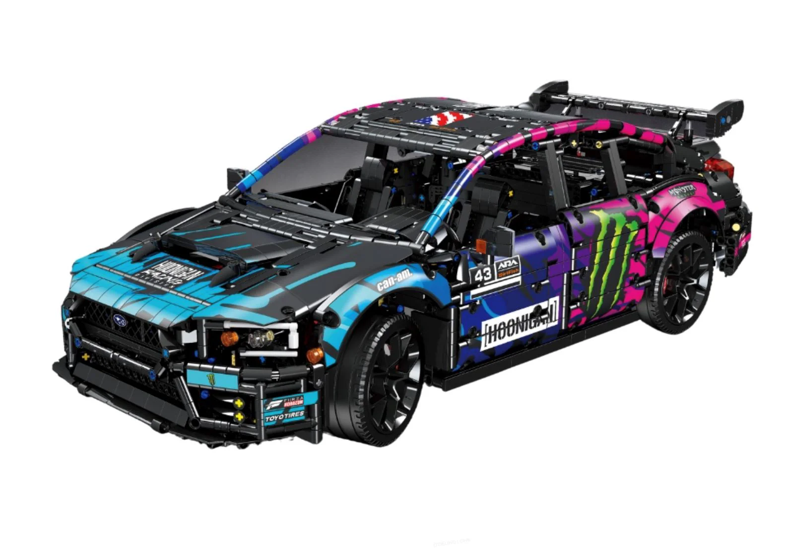 Set de constructie Jie Star Masina cu telecomanda 1:8, Racing multicolora, 2978 el. foto