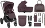 Carucior 2 in 1 KikkaBoo Goya Platinum Merlot foto