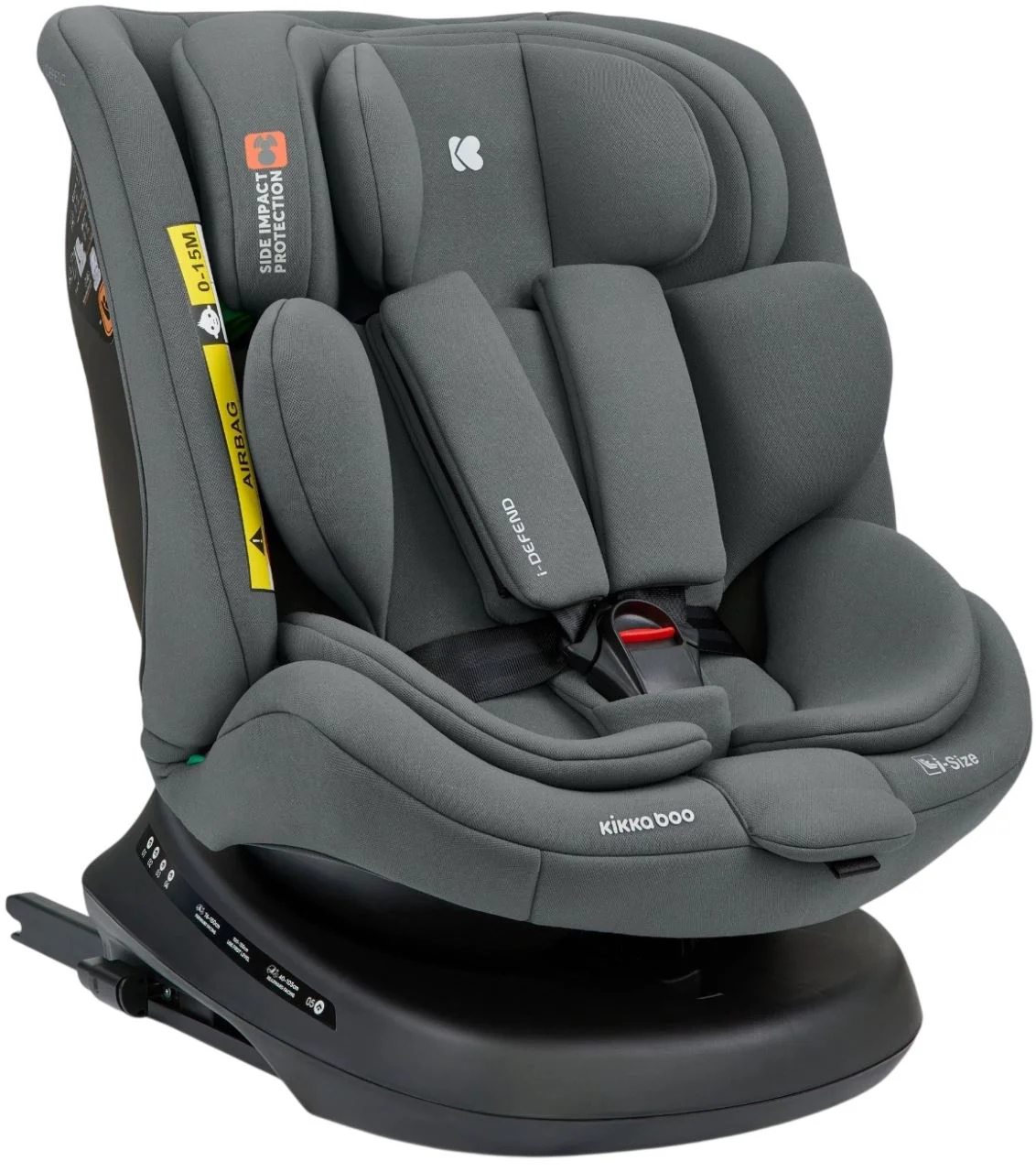 image for Автокресло KikkaBoo i-Defend i-Size Grey, 40-150 см foto