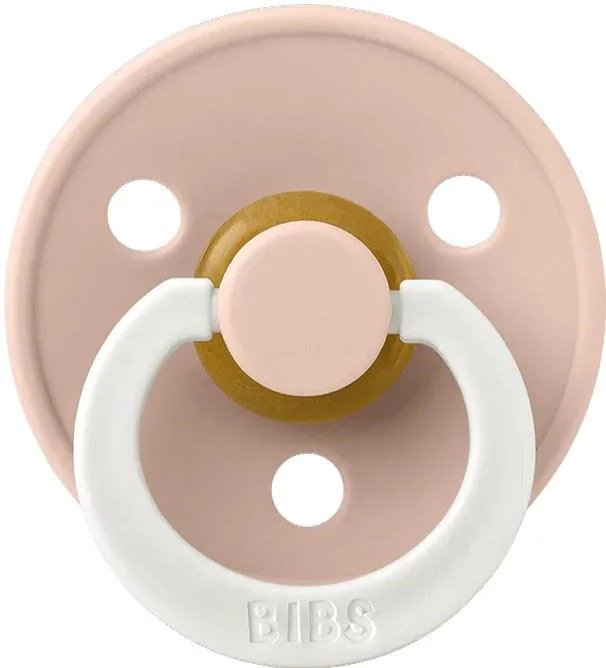 Suzeta rotunda din latex BIBS Glow Blush (6-18 luni) foto