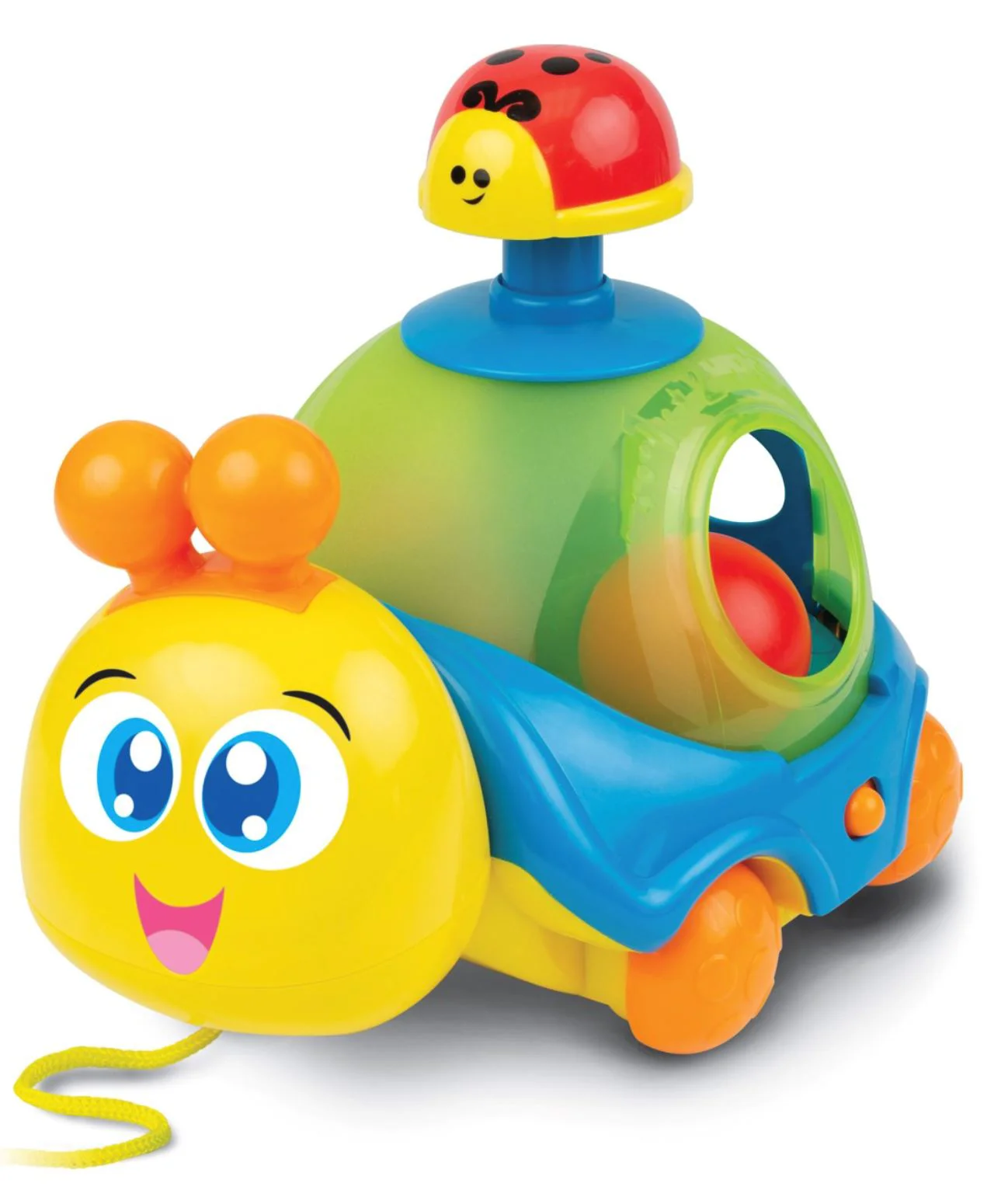 image for Игрушка Winfun Улитка с колесами, звуками и шнурком для тяги foto