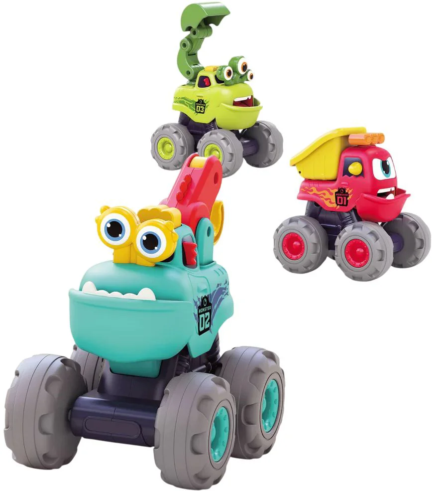 image for Set masini de constructie Hola Toys Monster, 3 buc. foto