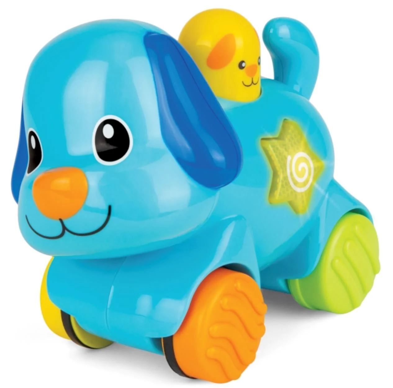 image for Интерактивная игрушка Winfun Щенок, нажми и поедет, со звуками и светом foto