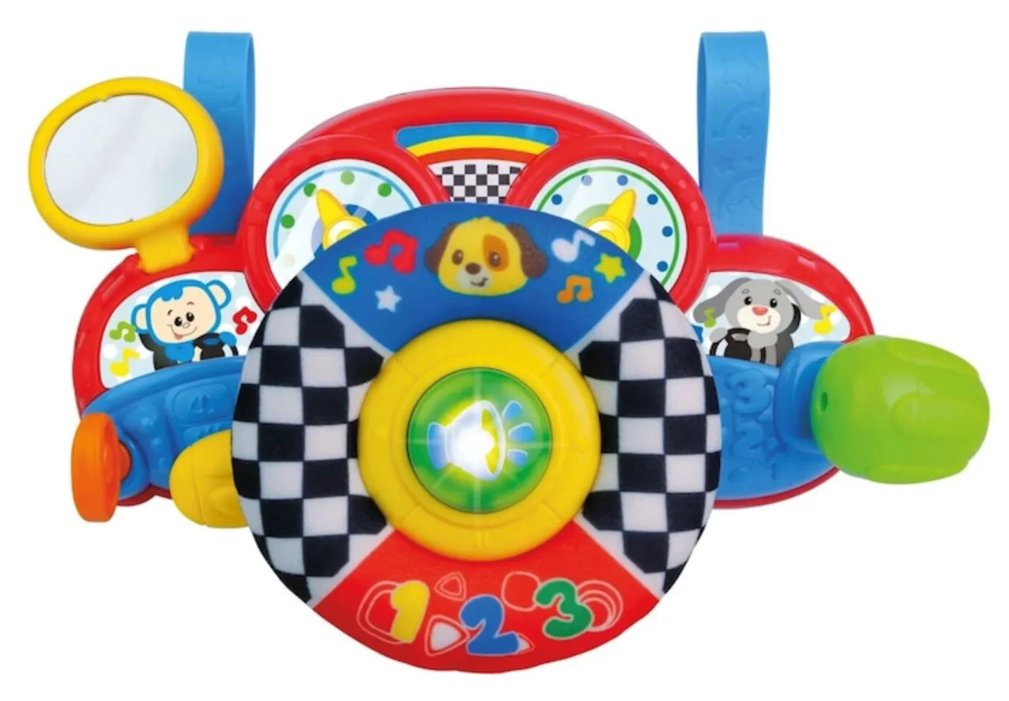 image for Интерактивная игрушка Winfun Руль с текстильными элементами для подвешивания, со звуками и светом foto