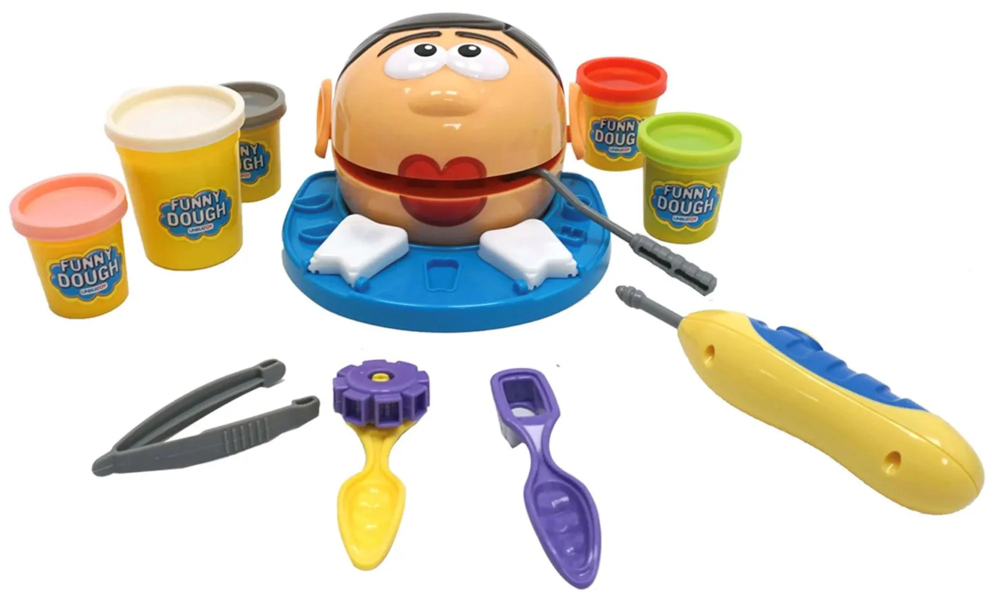 Set de joaca Unika Toy Dentist cu pasta de modelat si accesorii foto