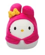 Jucarie de plus Squishmallows Hello Kitty in costum My Melody, 20 cm foto
