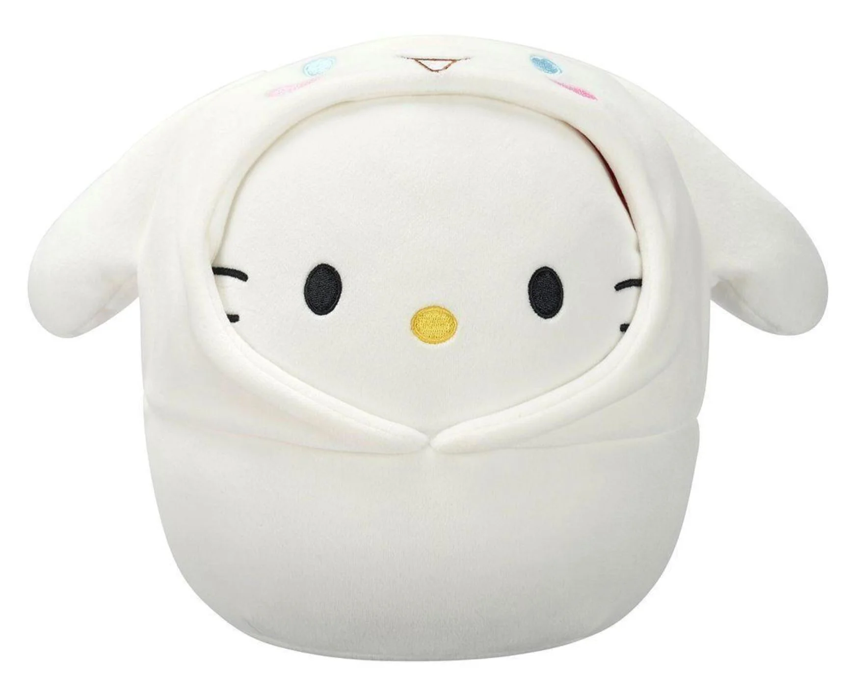 Jucarie de plus Squishmallows Hello Kitty in costum Cinnamoroll, 20 cm foto