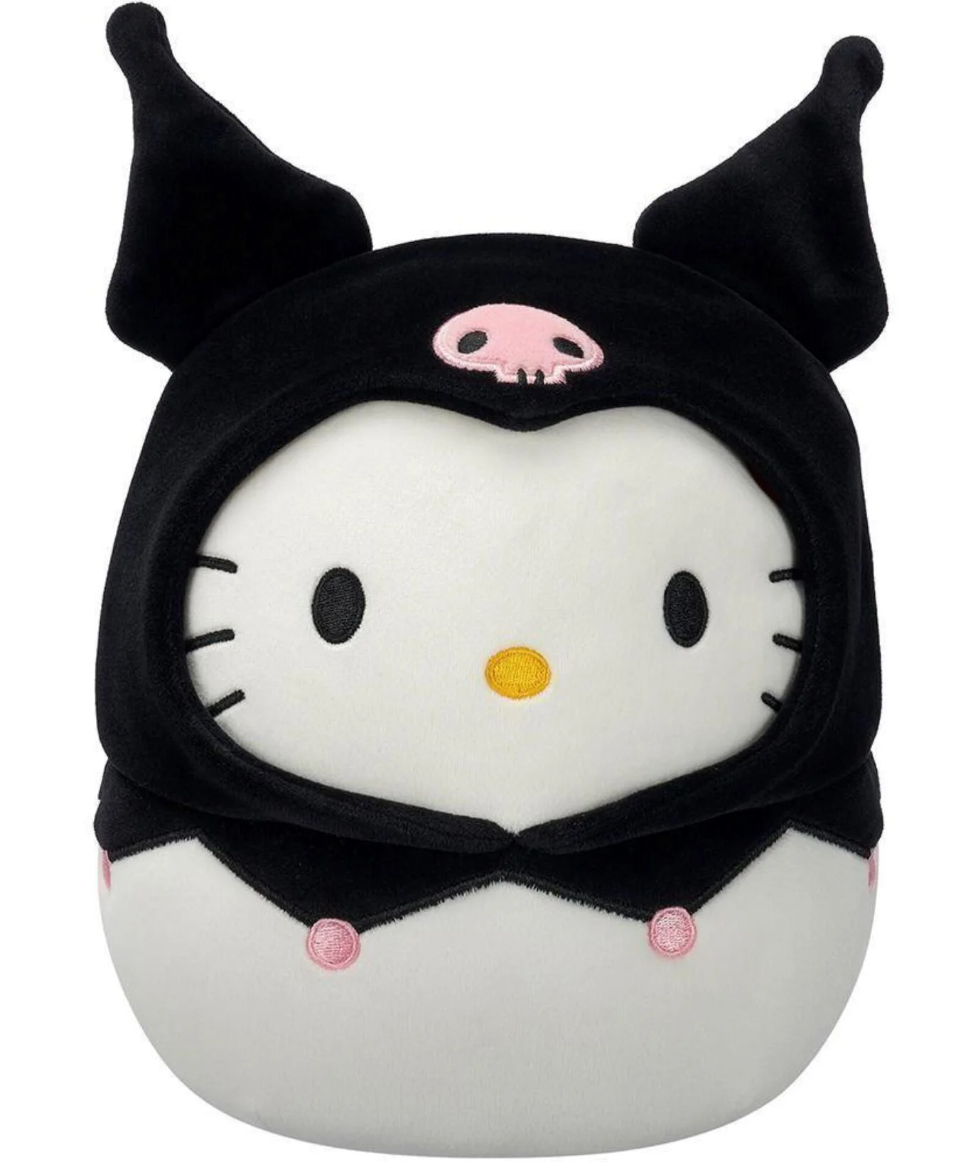 Jucarie de plus Squishmallows Hello Kitty in costum Kuromi, 20 cm foto