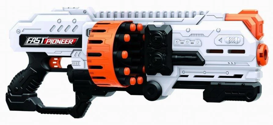 image for Blaster electric  Fast Pioneer, 2 cilindre rotative si gloante din spuma, 36 proiectile foto