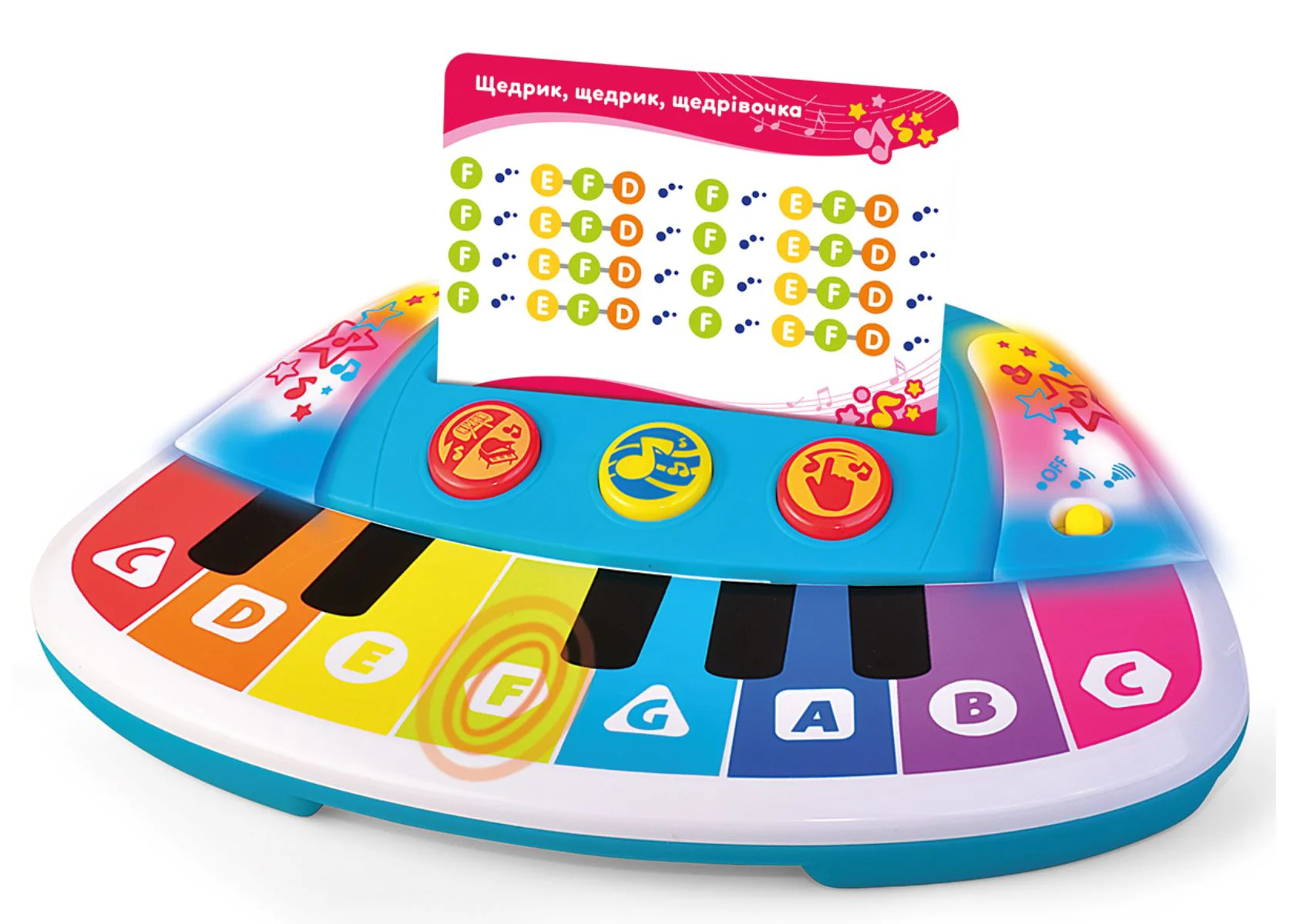 image for Jucarie interactiva Kiddi Smart Pian cu cartonase muzicale foto