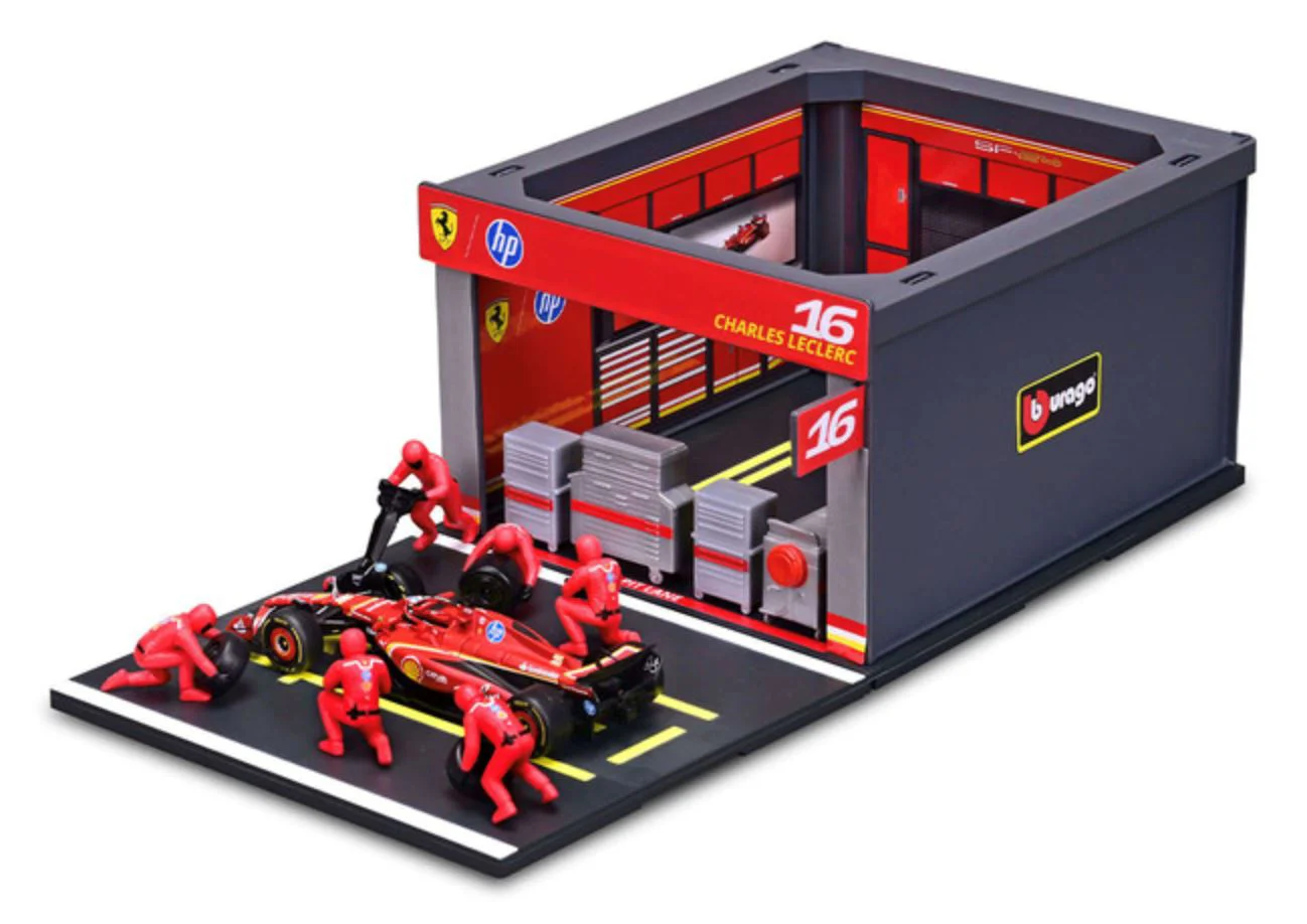 image for Set de joaca Bburago Pit Pass Ferrari SF-24, 1:43 foto