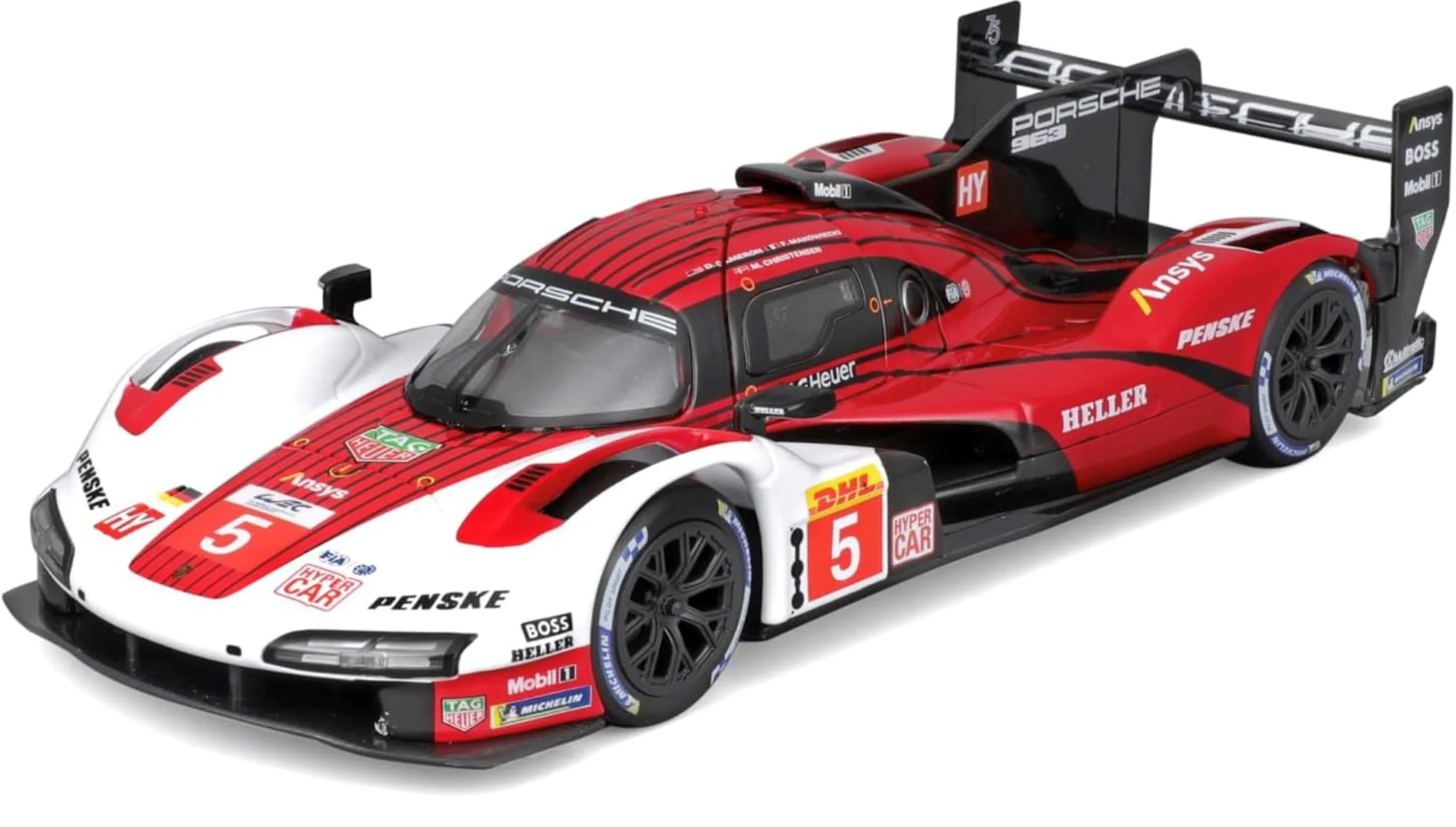 image for Модель автомобиля Bburago Porsche 963, 1:24 foto