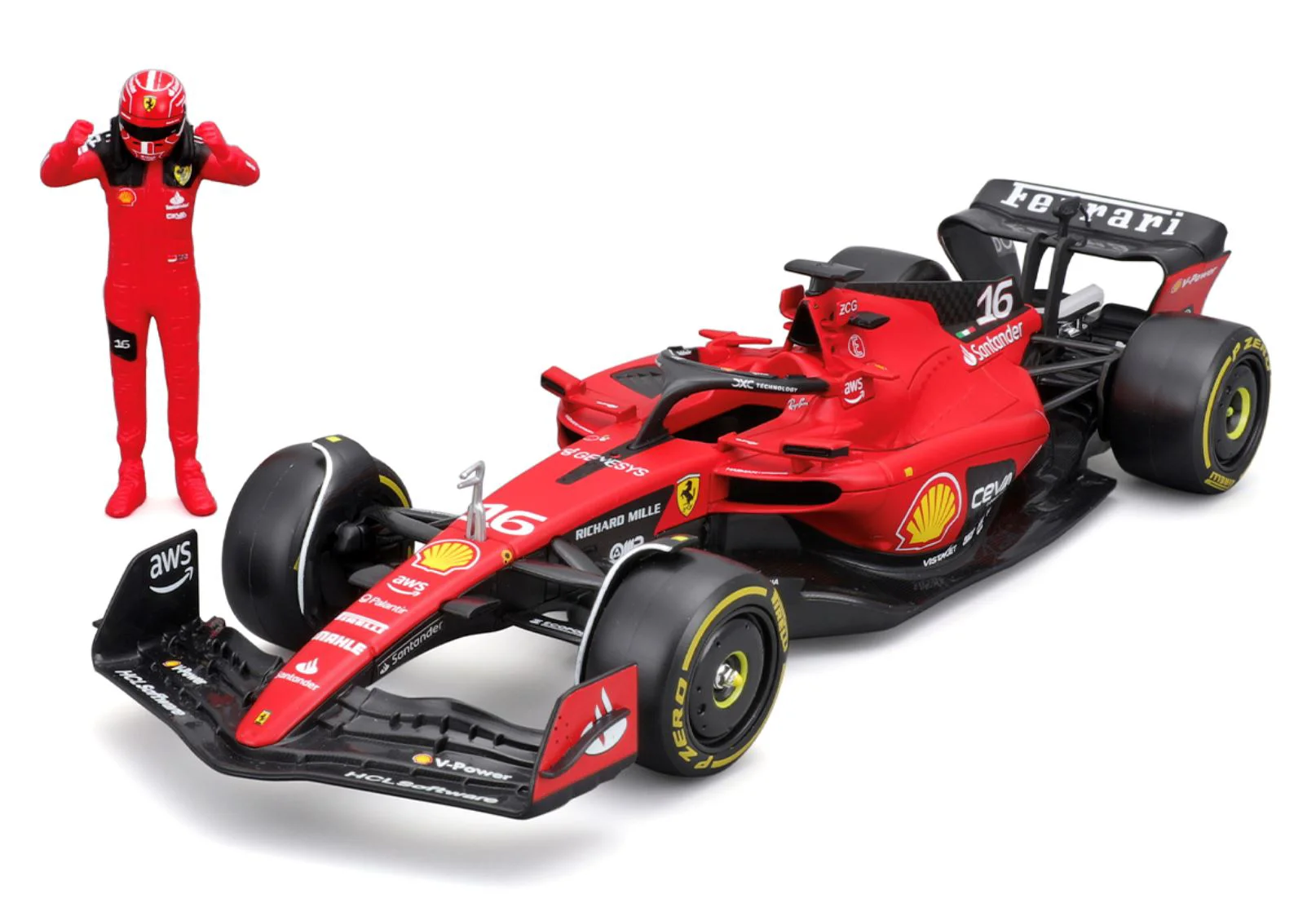 image for Модель автомобиля Bburago Ferrari SF-23 с фигуркой, 1:24 foto