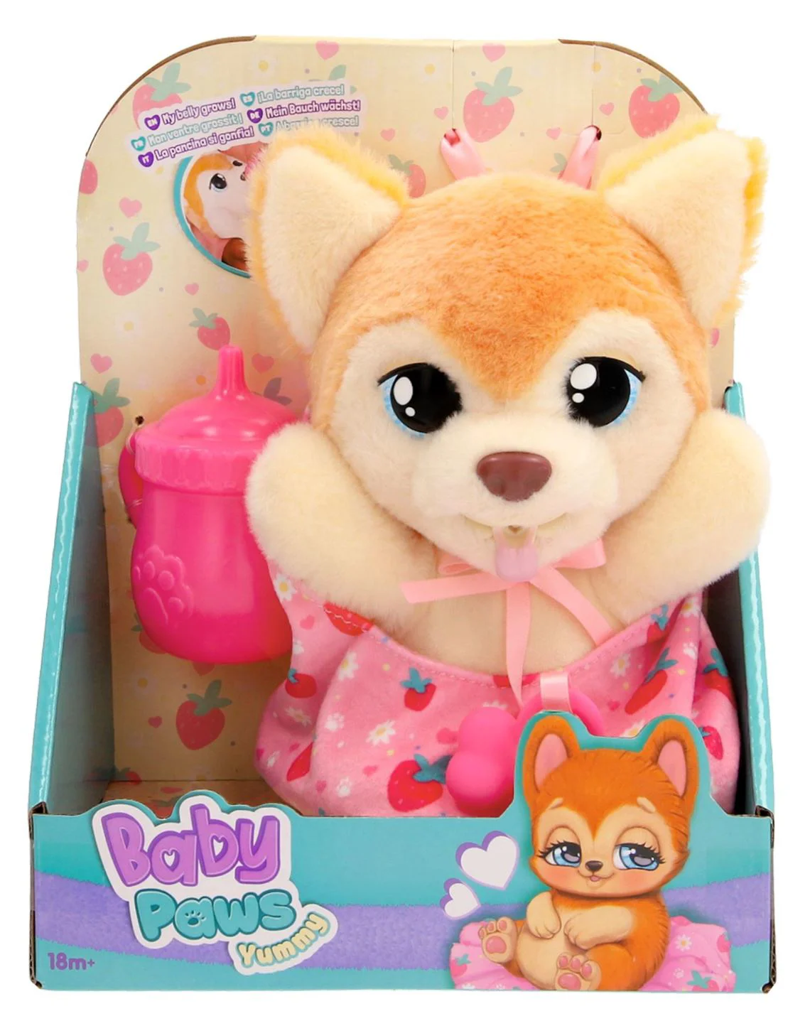 image for Jucarie de plus Baby Paws Catelus pomeranian Spitz in gentuta, 17,8 cm foto