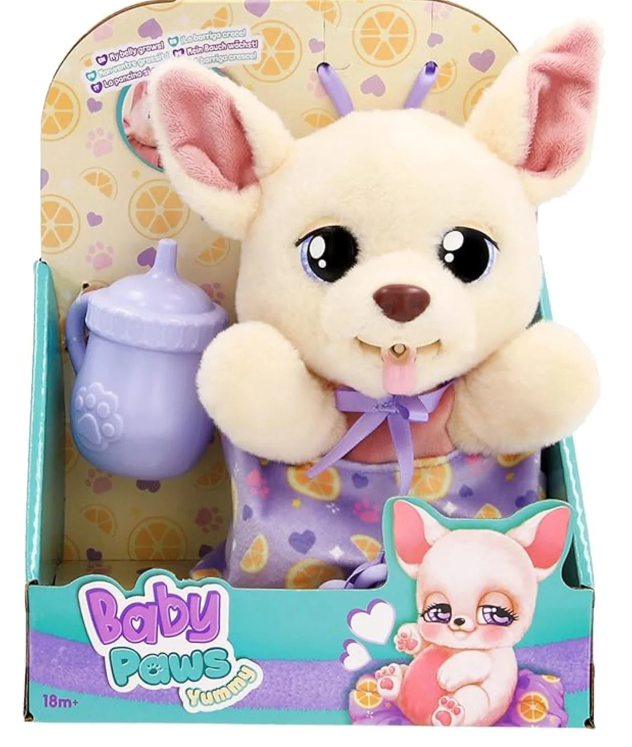 image for Jucarie de plus Baby Paws Catelus Chihuahua in gentuta, 17,8 cm foto