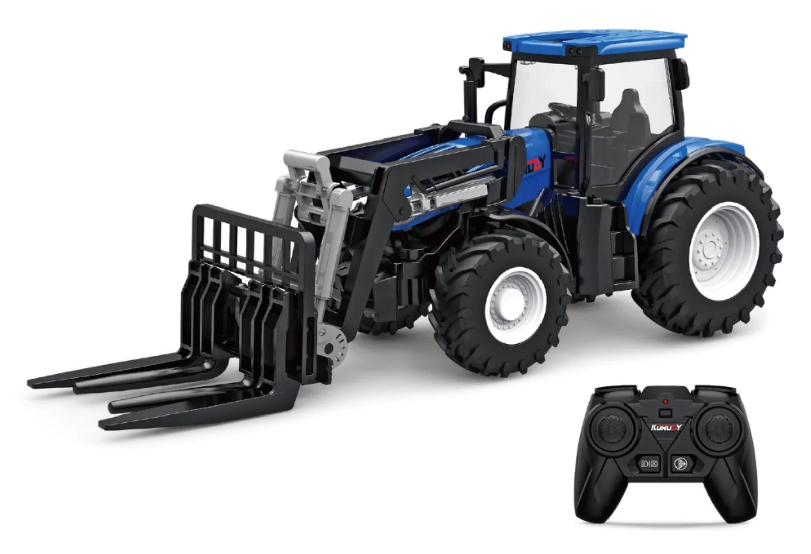 image for Masina cu telecomanda Essa Toys Tractor cu dispozitiv de ridicare frontal, 1:24 foto