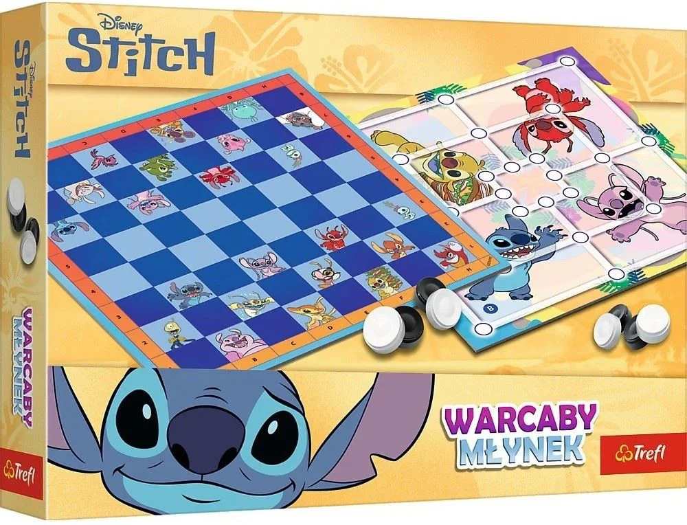 image for Настольная игра Trefl Шашки и Мельница Lilo & Stitch foto