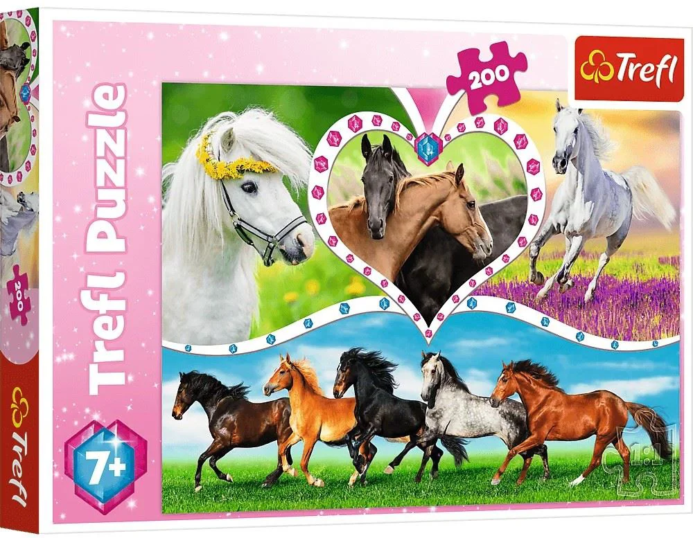 Puzzle Trefl Beautiful horses, 200 el. foto