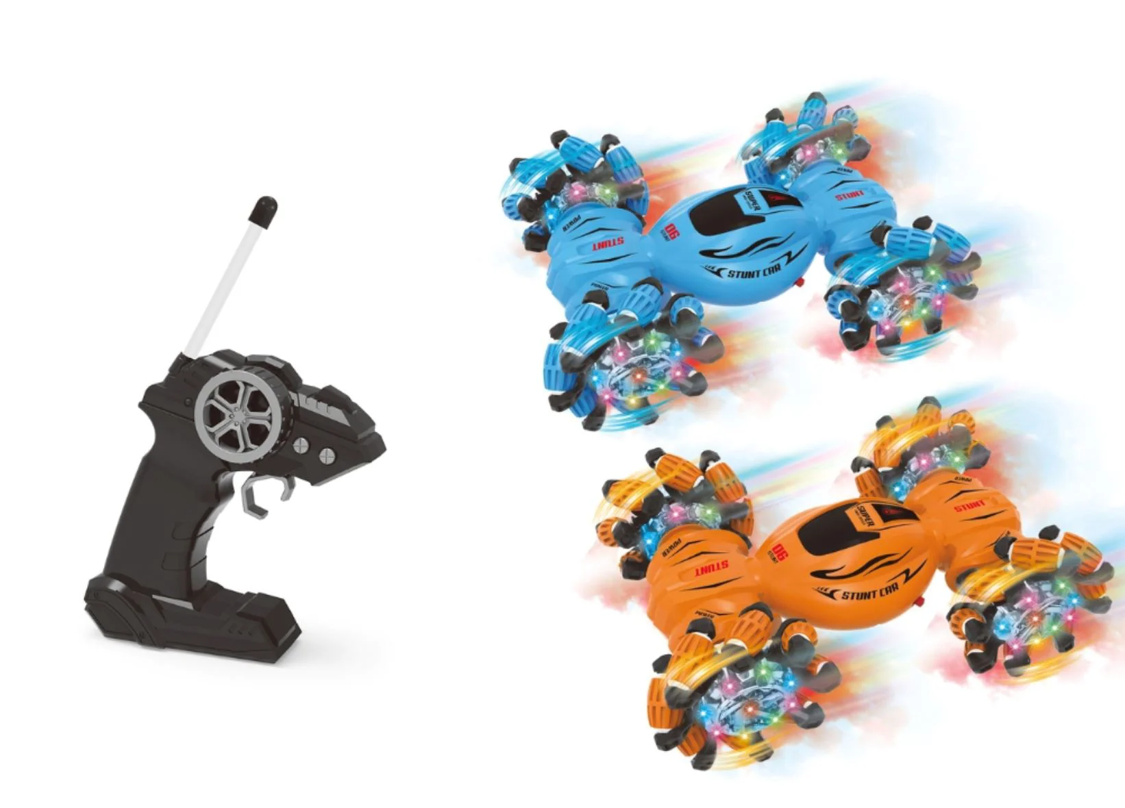 image for Машинка на радиоуправлении Essa Toys Stunt Explosive Wheel Car со световыми эффектами foto