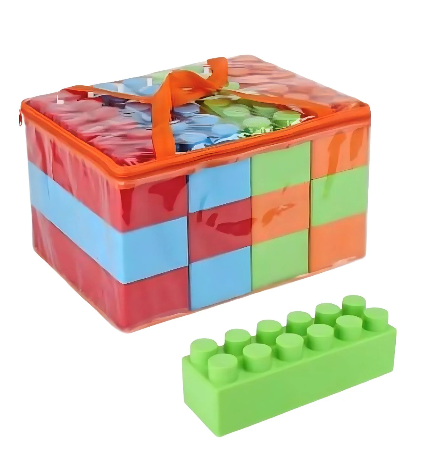 image for Игровой набор Мега блоки для строительства из пластика в сумке, 12 эл. foto