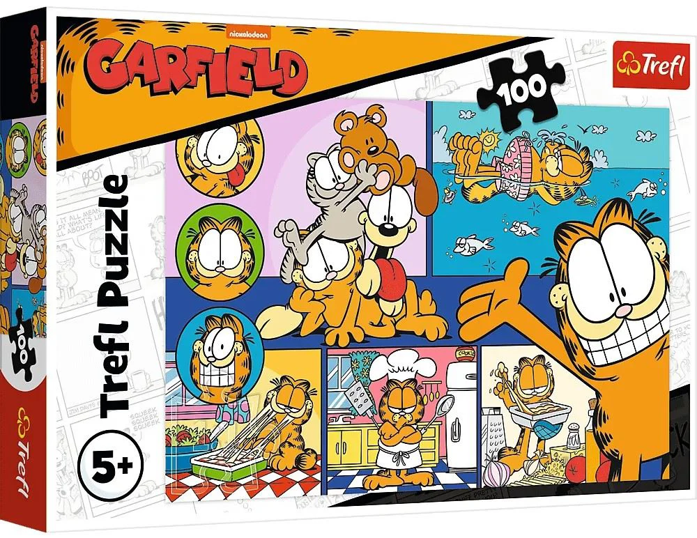 Puzzle Trefl Lazy Garfield, 100 el. foto
