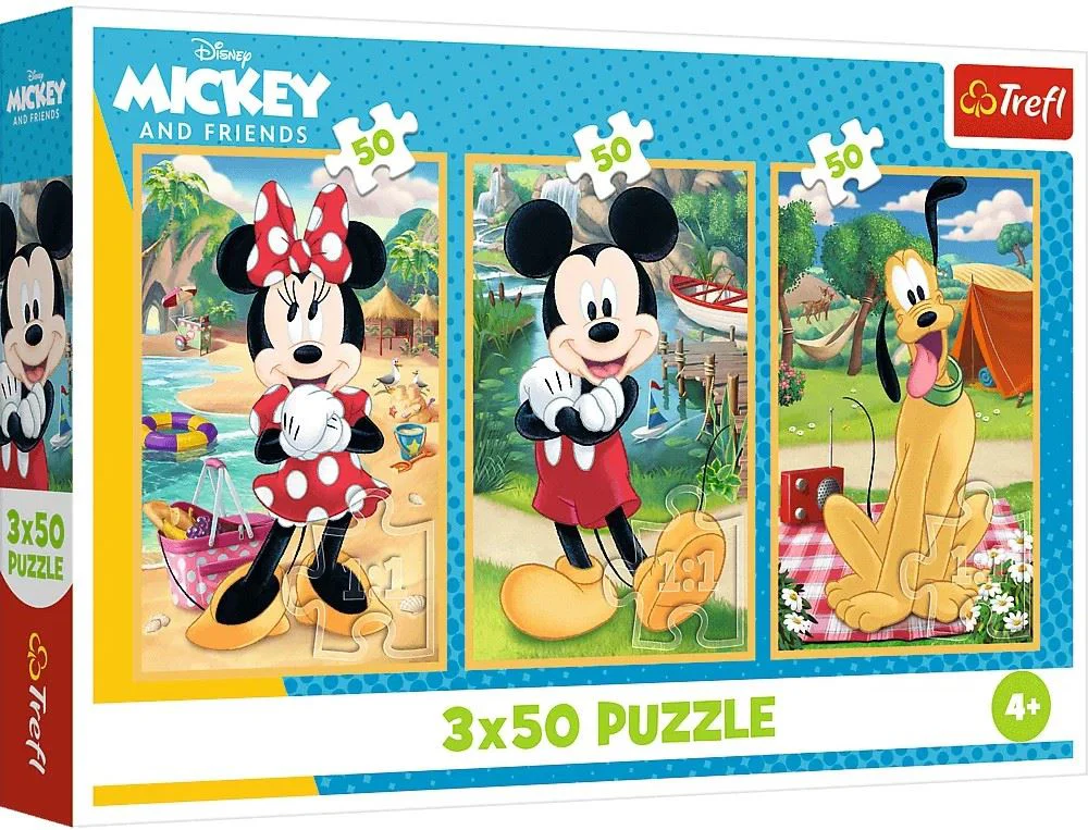 Puzzle Trefl Mouse on holiday, 3x50 el. foto